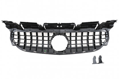 Front Grille GT-R Panamericana Black Chrome for Mercedes SLC-Class R172 Facelift (2016–2019)