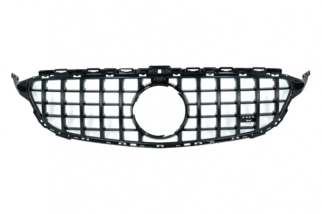 Front Grille GT-R Panamericana Black for Mercedes C-Class W205 S205 C205 A205 (2014–2018)
