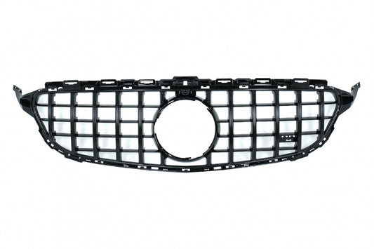 Front Grille GT-R Panamericana Black for Mercedes C-Class W205 S205 C205 A205 (2014–2018)