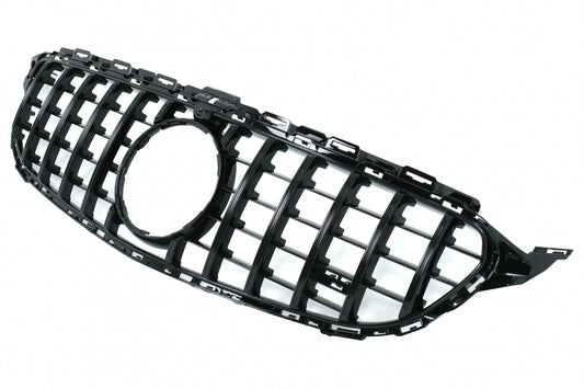 Front Grille GT-R Panamericana Black for Mercedes C-Class W205 S205 C205 A205 (2014–2018)