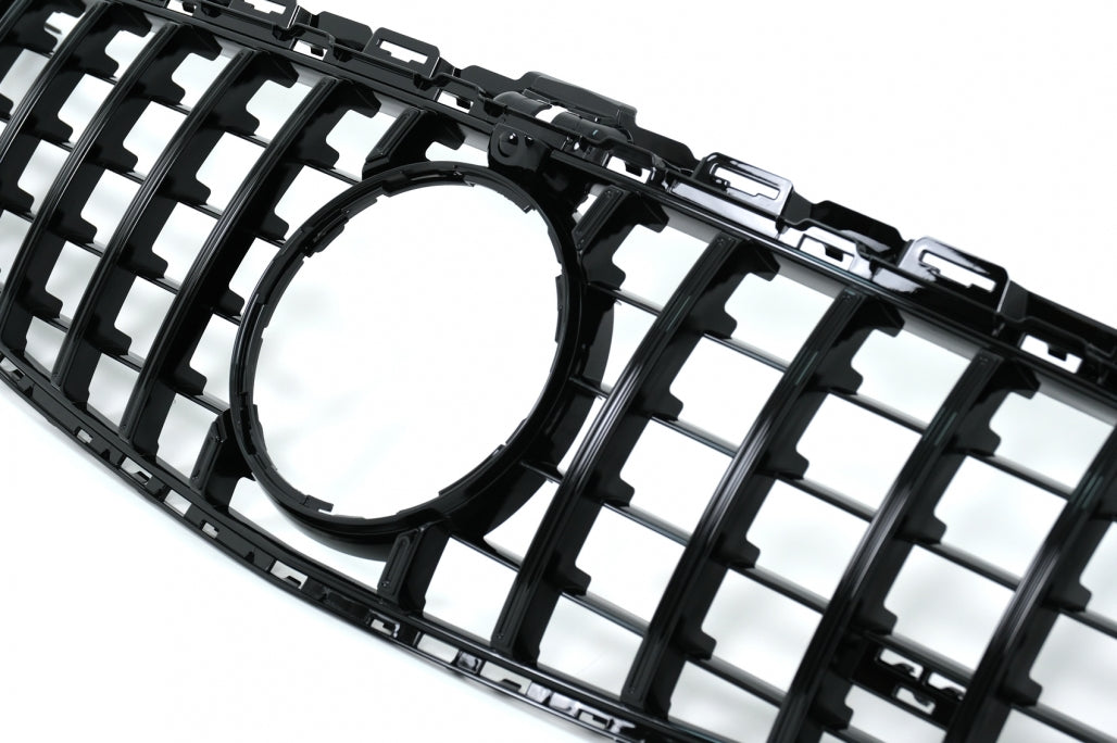 Front Grille GT-R Panamericana Black for Mercedes C-Class W205 S205 C205 A205 (2014–2018)