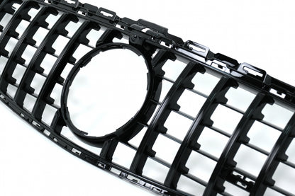 Front Grille GT-R Panamericana Black for Mercedes C-Class W205 S205 C205 A205 (2014–2018)