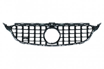 Front Grille GT-R Panamericana Black for Mercedes C-Class W205 S205 C205 A205 (2014–2018)