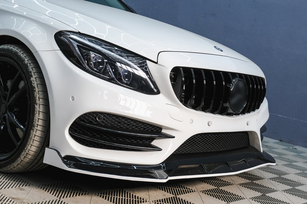 Front Grille GT-R Panamericana Black for Mercedes C-Class W205 S205 C205 A205 (2014–2018)