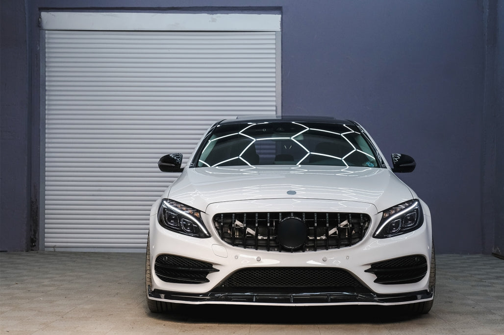 Front Grille GT-R Panamericana Black for Mercedes C-Class W205 S205 C205 A205 (2014–2018)