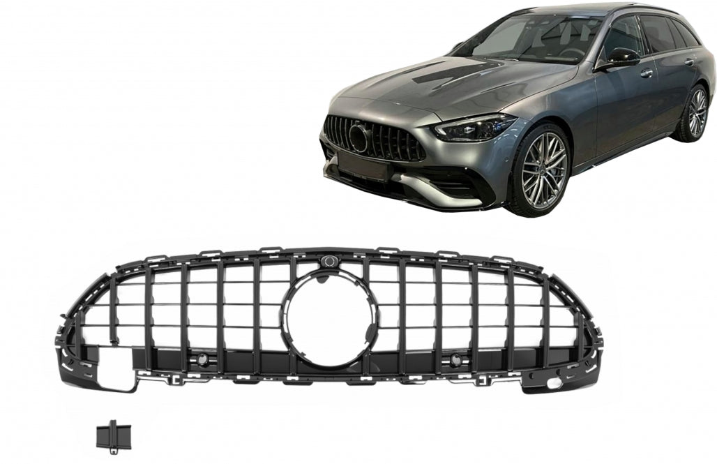 Front Grille GT-R Panamericana Black for Mercedes C-Class W206 S206 AMG Line (2021–Up)