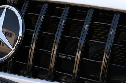 Front Grille GT-R Panamericana Black with 360 Camera for Mercedes C-Class W205 S205 C205 A205 (2014–2018)