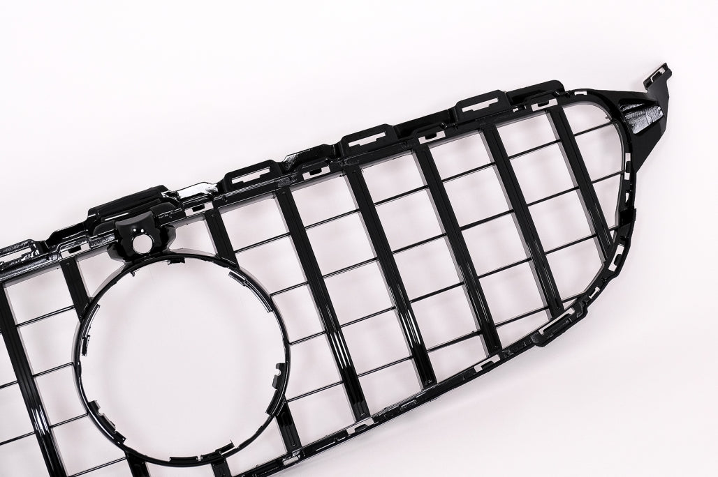 Front Grille GT-R Panamericana Black with 360 Camera for Mercedes C-Class W205 S205 C205 A205 (2014–2018)