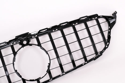 Front Grille GT-R Panamericana Black with 360 Camera for Mercedes C-Class W205 S205 C205 A205 (2014–2018)