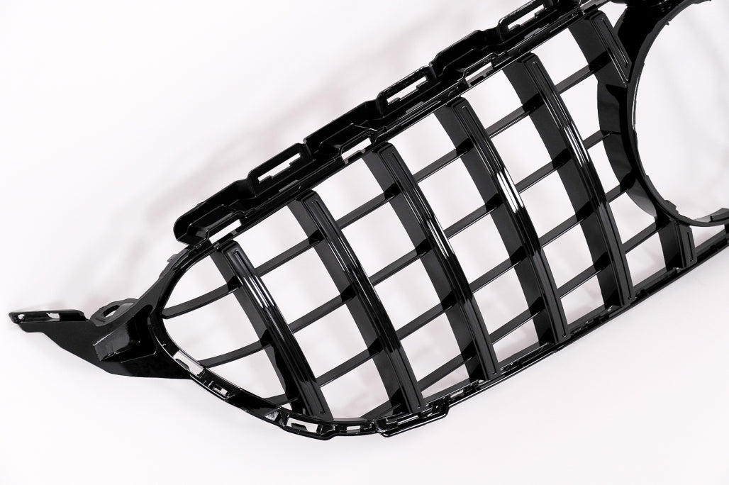Front Grille GT-R Panamericana Black with 360 Camera for Mercedes C-Class W205 S205 C205 A205 (2014–2018)
