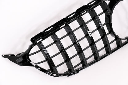 Front Grille GT-R Panamericana Black with 360 Camera for Mercedes C-Class W205 S205 C205 A205 (2014–2018)