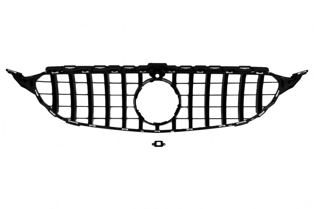 Front Grille GT-R Panamericana Black with 360 Camera for Mercedes C-Class W205 S205 C205 A205 (2014–2018)