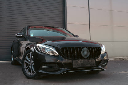 Front Grille GT-R Panamericana Black with 360 Camera for Mercedes C-Class W205 S205 C205 A205 (2014–2018)