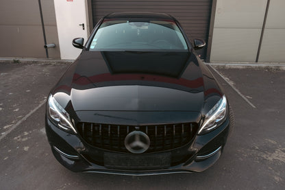 Front Grille GT-R Panamericana Black with 360 Camera for Mercedes C-Class W205 S205 C205 A205 (2014–2018)