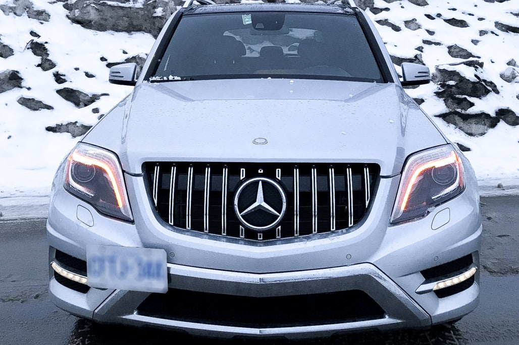 Front Grille GT-R Panamericana Chrome Design for Mercedes GLK X204 Facelift (2013–2015)