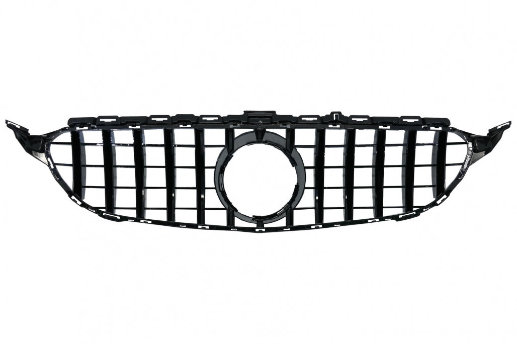 Front Grille GT-R Panamericana Chrome for Mercedes C-Class W205 S205 C205 A205 (2014–2018) Without Camera