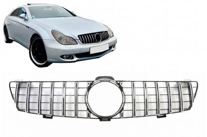 Front Grille GT-R Panamericana Chrome for Mercedes CLS W219 (2005–2008)