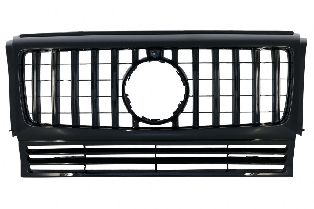Front Grille GT-R Panamericana Design All Black for Mercedes G-Class W463 (1990–2014)