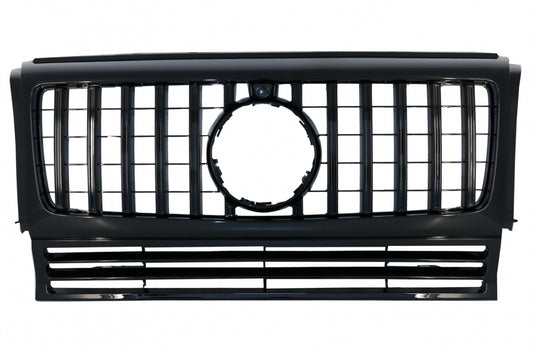 Front Grille GT-R Panamericana Design All Black for Mercedes G-Class W463 (1990–2014)