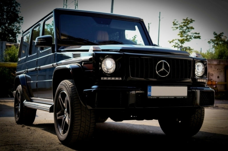 Front Grille GT-R Panamericana Design All Black for Mercedes G-Class W463 (1990–2014)