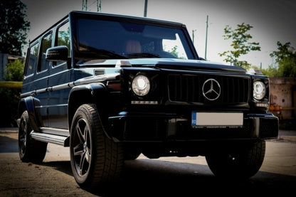 Front Grille GT-R Panamericana Design All Black for Mercedes G-Class W463 (1990–2014)