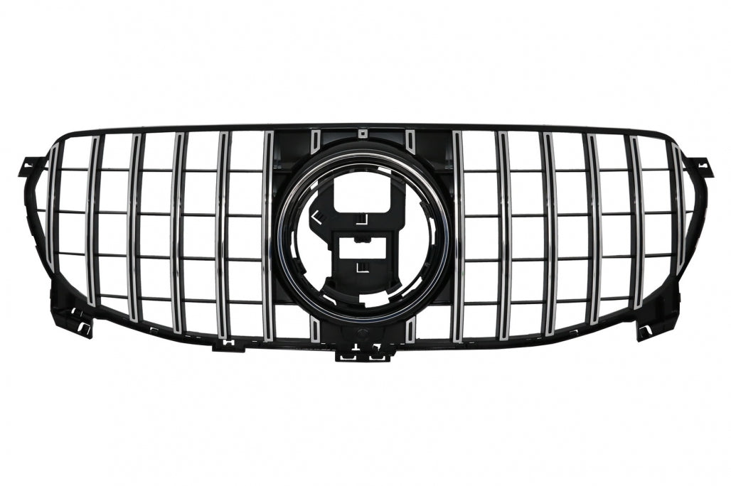Front Grille GT-R Panamericana Design Chrome Black for Mercedes GLE W167 V167 C167 Standard (2019–06.2023)