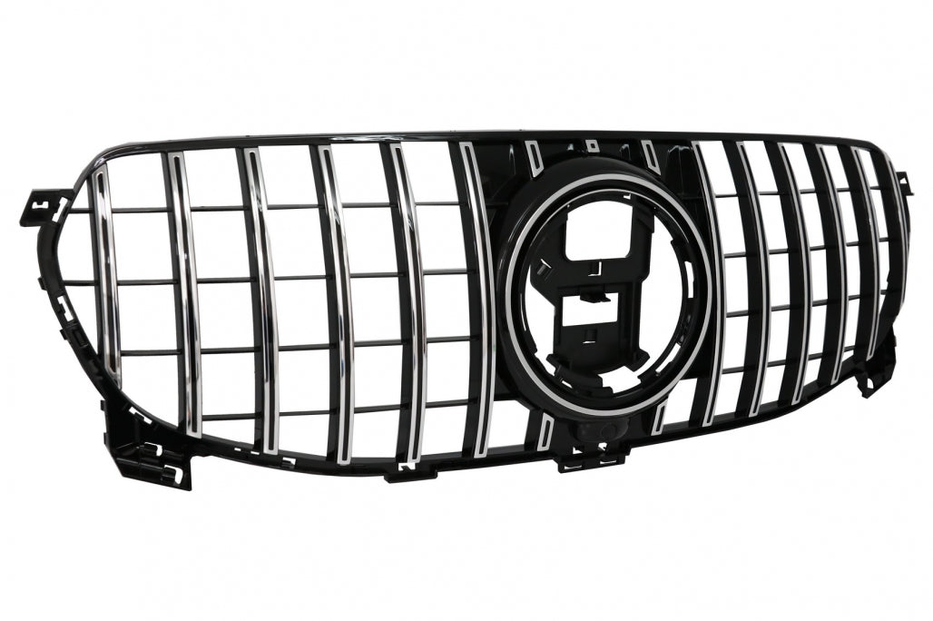 Front Grille GT-R Panamericana Design Chrome Black for Mercedes GLE W167 V167 C167 Standard (2019–06.2023)
