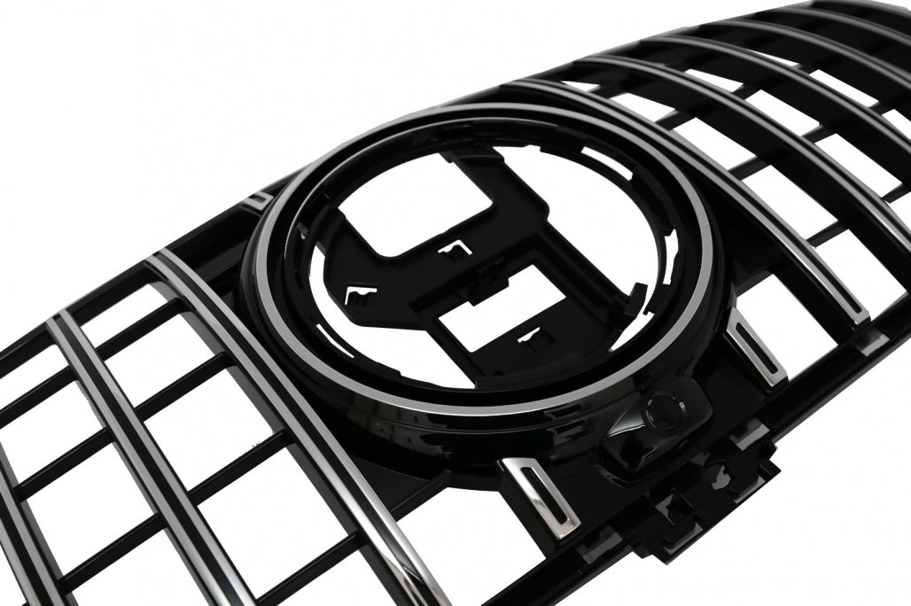 Front Grille GT-R Panamericana Design Chrome Black for Mercedes GLE W167 V167 C167 Standard (2019–06.2023)