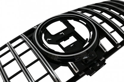 Front Grille GT-R Panamericana Design Chrome Black for Mercedes GLE W167 V167 C167 Standard (2019–06.2023)