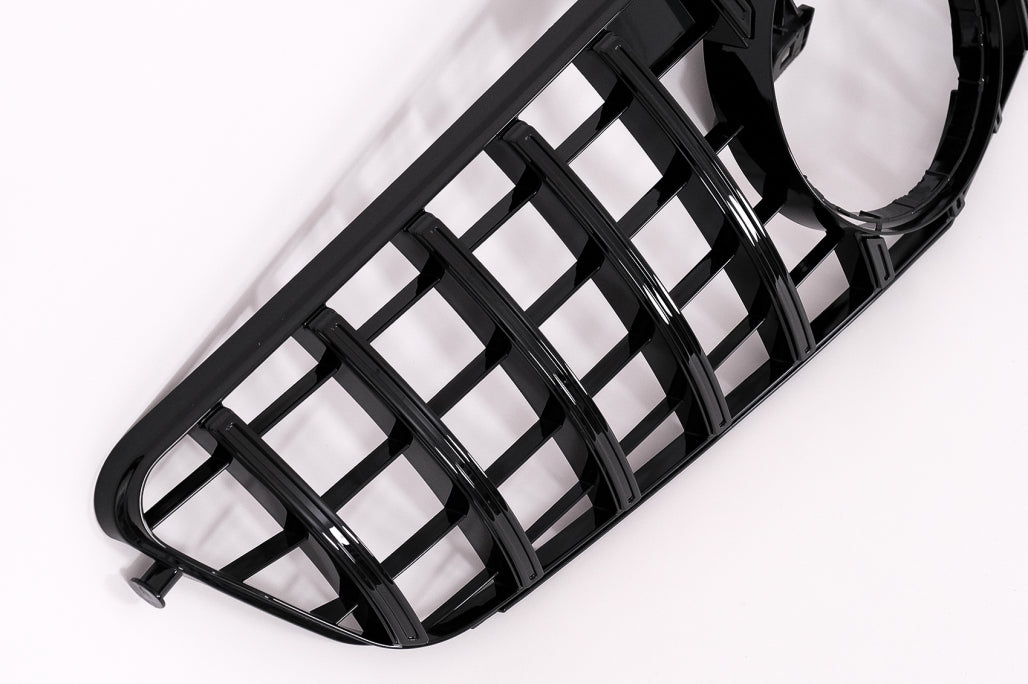 Front Grille GT-R Panamericana Design Piano Black for Mercedes C-Class W204 S204 (2007–2014)