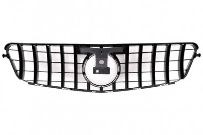 Front Grille GT-R Panamericana Design Piano Black for Mercedes C-Class W204 S204 (2007–2014)