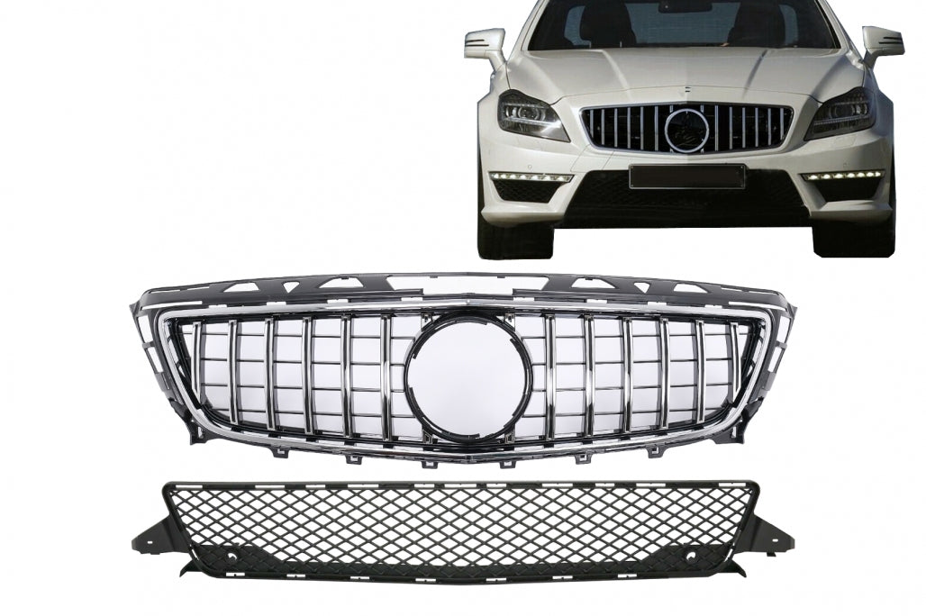 Front Grille GT-R Panamericana Design for Mercedes CLS W218 X218 AMG Sport (2011–2014)
