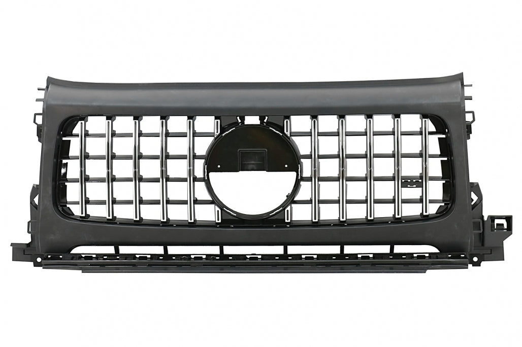 Front Grille GT-R Panamericana Design with Headlights Covers for Mercedes G-Class W464 W463A G63 AMG (06.2018–Up)