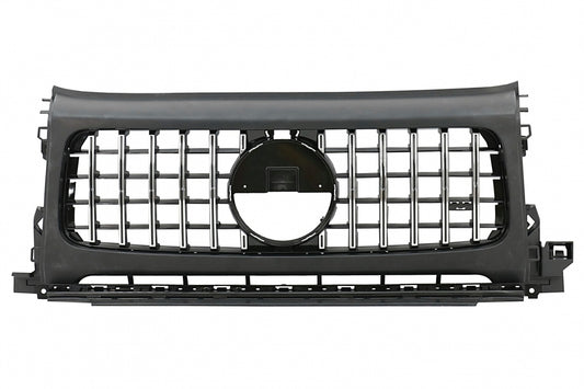Front Grille GT-R Panamericana Design with Headlights Covers for Mercedes G-Class W464 W463A G63 AMG (06.2018–Up)