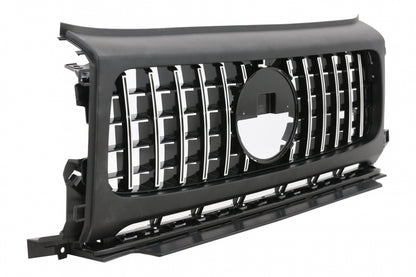 Front Grille GT-R Panamericana Design with Headlights Covers for Mercedes G-Class W464 W463A G63 AMG (06.2018–Up)
