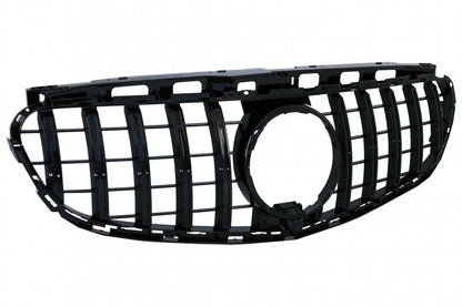 Front Grille GT-R Panamericana Full Piano Black for Mercedes E-Class W212 S212 Facelift (2013–2016)