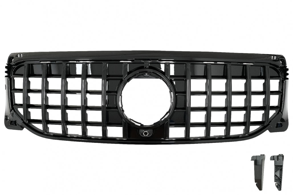 Front Grille GT-R Panamericana Piano Black Design for Mercedes GLB-Class X247 (2019–2023)