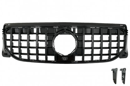 Front Grille GT-R Panamericana Piano Black Design for Mercedes GLB-Class X247 (2019–2023)