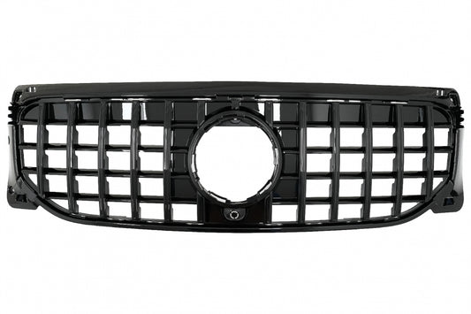 Front Grille GT-R Panamericana Piano Black Design for Mercedes GLB-Class X247 (2019–2023)