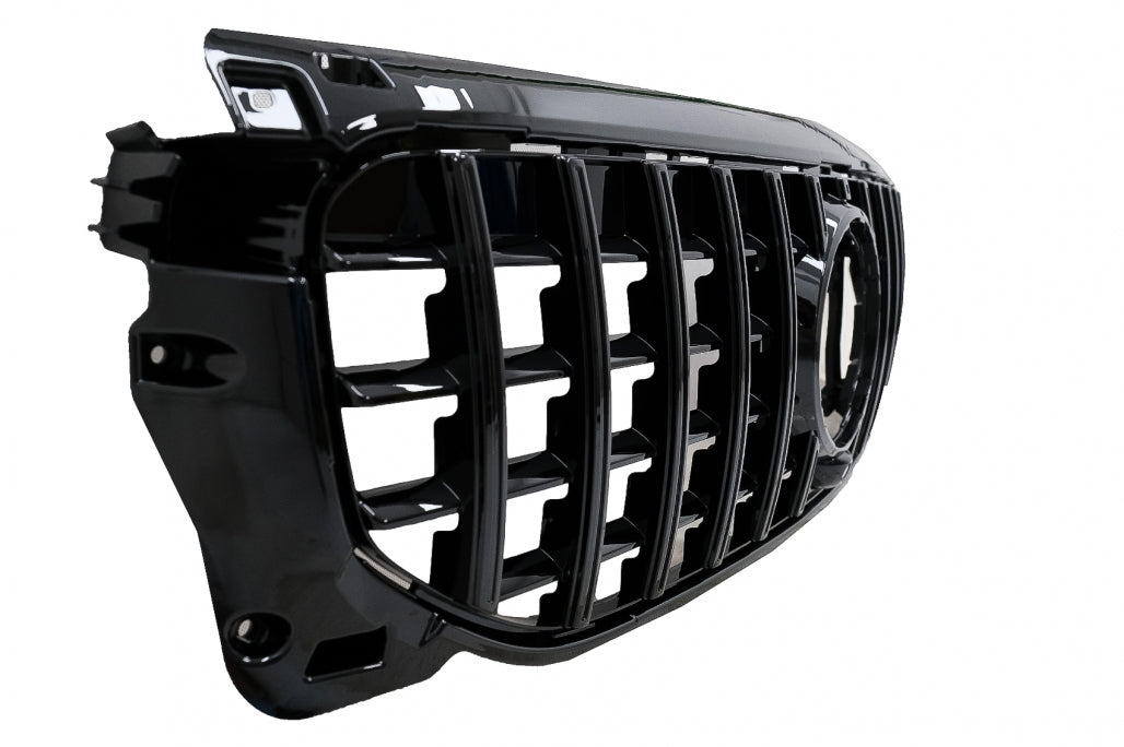 Front Grille GT-R Panamericana Piano Black Design for Mercedes GLB-Class X247 (2019–2023)