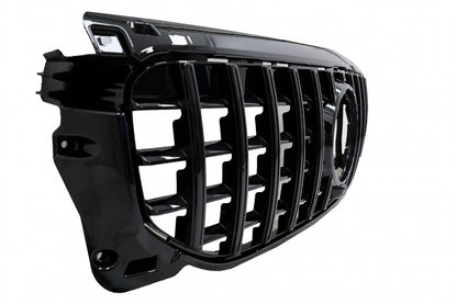 Front Grille GT-R Panamericana Piano Black Design for Mercedes GLB-Class X247 (2019–2023)