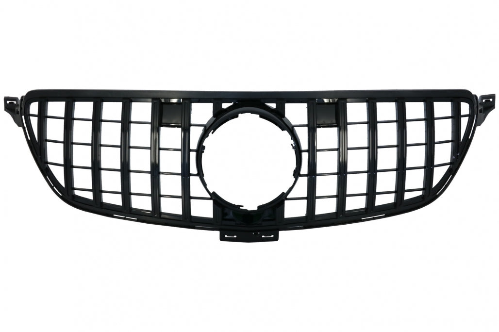 Front Grille GT-R Panamericana Piano Black Design for Mercedes GLE Coupe C292 W166 SUV (2015–2018)