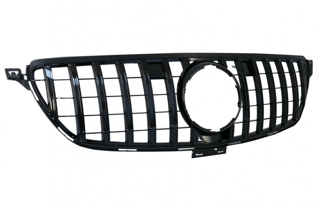 Front Grille GT-R Panamericana Piano Black Design for Mercedes GLE Coupe C292 W166 SUV (2015–2018)