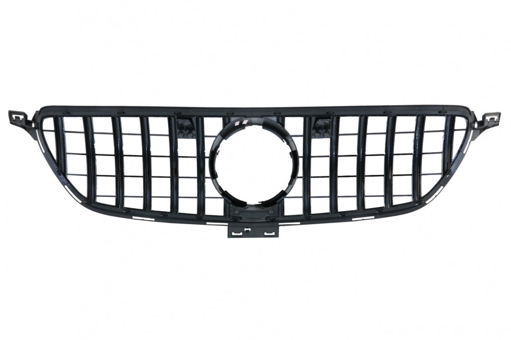 Front Grille GT-R Panamericana Piano Black Design for Mercedes GLE Coupe C292 W166 SUV (2015–2018)
