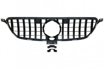 Front Grille GT-R Panamericana Piano Black Design for Mercedes GLE Coupe C292 W166 SUV (2015–2018)