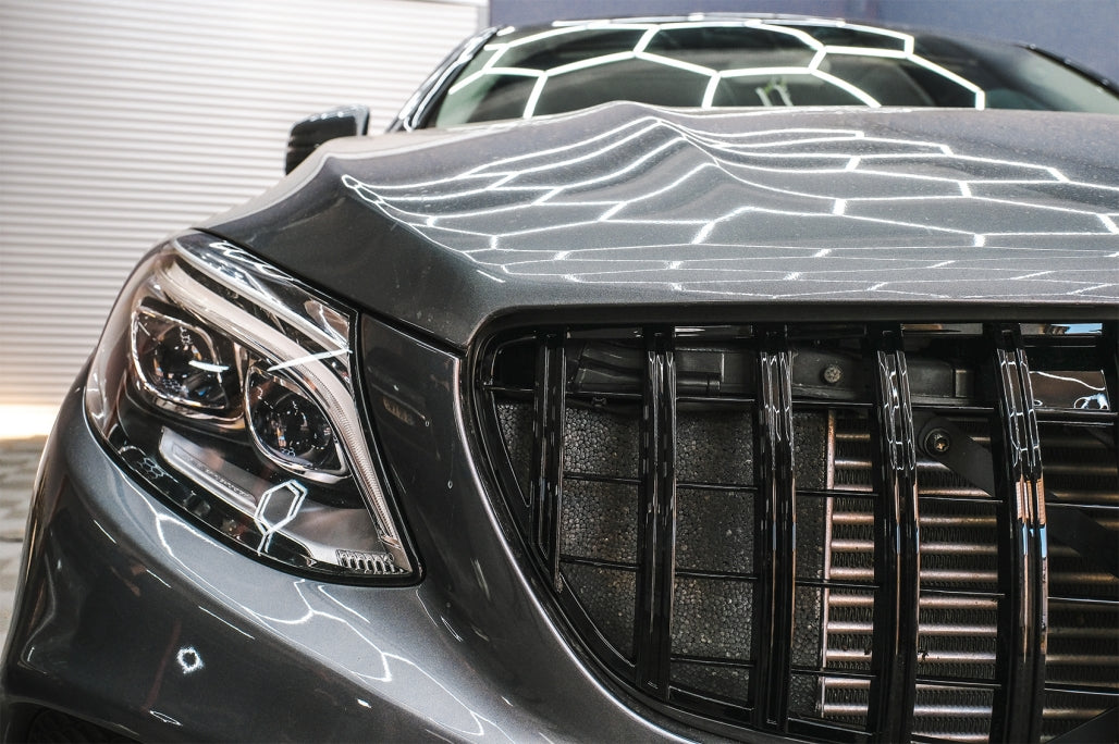 Front Grille GT-R Panamericana Piano Black Design for Mercedes GLE Coupe C292 W166 SUV (2015–2018)