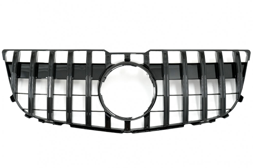 Front Grille GT-R Panamericana Piano Black Design for Mercedes GLK X204 Facelift (2013–2015)