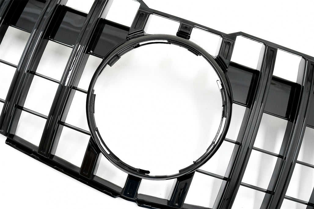 Front Grille GT-R Panamericana Piano Black Design for Mercedes GLK X204 Facelift (2013–2015)