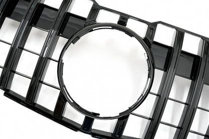 Front Grille GT-R Panamericana Piano Black Design for Mercedes GLK X204 Facelift (2013–2015)