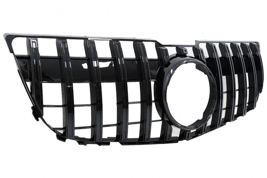 Front Grille GT-R Panamericana Piano Black Design for Mercedes GLK X204 Facelift (2013–2015)